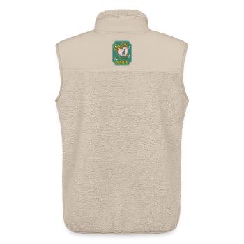 Liebe in meinem Katzenherz-Design - Unisex Sherpaweste von Stanley/Stella - Beige - Hinten - AI Model Male 178 light (178cm)