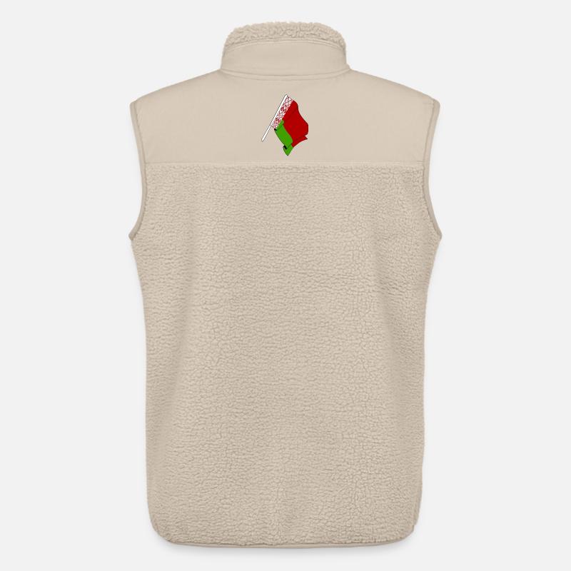 Drapeau de la Russie blanche - Veste sans manches sherpa unisexe Stanley/Stella - beige
