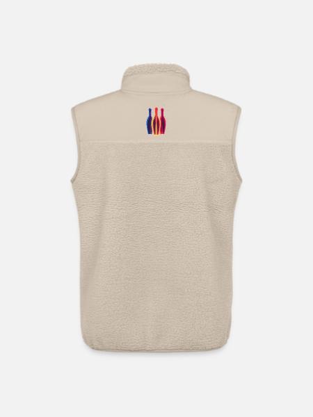 90s Bowling - Unisex Sherpa Gilet by Stanley/Stella - beige
