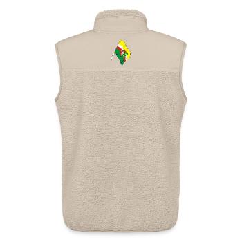 Flag: Lubusz Poland - Unisex Sherpa Gilet by Stanley/Stella - beige - Back - AI Model Male 178 light (178cm)