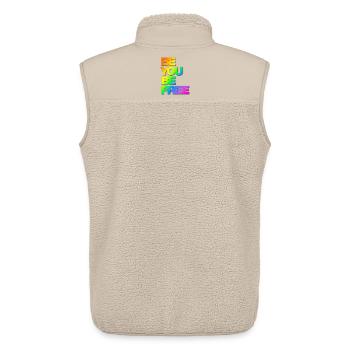 Typo Be You Be Free Diversity hf Rainbow Shadow - Unisex Sherpaweste von Stanley/Stella - Beige - Hinten - AI Model Male 178 light (178cm)