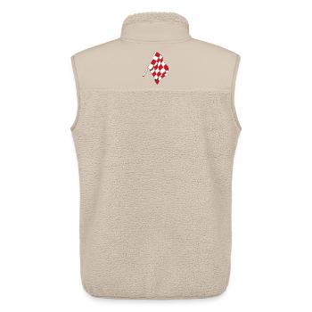 Drapeau de la province du Brabant-Septentrional - Veste sans manches sherpa unisexe Stanley/Stella - beige - Dos - AI Model Male 178 light (178cm)
