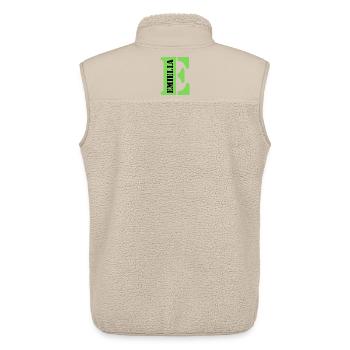 E Emielia - Unisex Sherpaweste von Stanley/Stella - Beige - Hinten - AI Model Male 178 light (178cm)