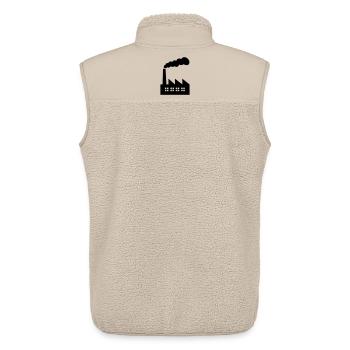 Fabrik mit Rauch - Unisex Sherpaweste von Stanley/Stella - Beige - Hinten - AI Model Male 178 light (178cm)