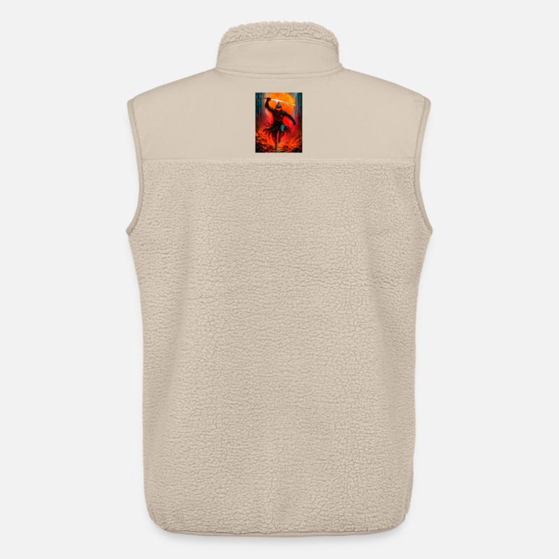 Feuriger Ninja im Kampf - Unisex Sherpaweste von Stanley/Stella - Beige