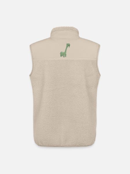 Diplodocus Casual Cartoon - Unisex Sherpa Gilet by Stanley/Stella - beige