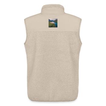 Nature Amour Montagne Lac Paysage - Veste sans manches sherpa unisexe Stanley/Stella - beige - Dos - AI Model Male 178 light (178cm)