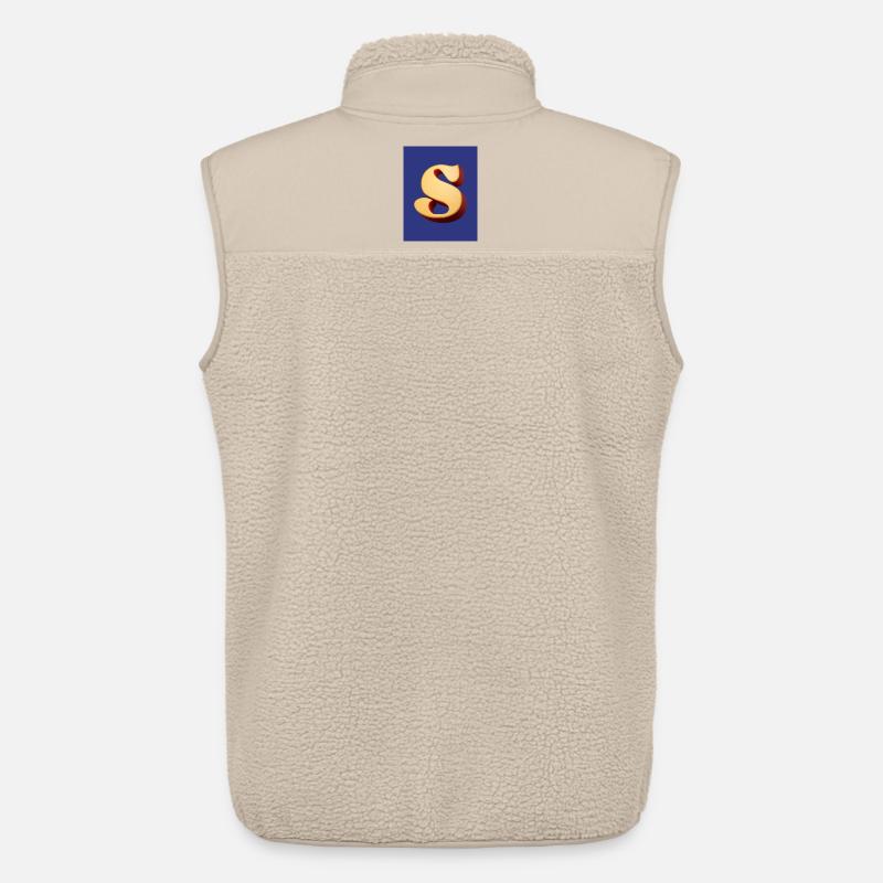 3D Hellbrauner Buchstabe S Look - Unisex Sherpaweste von Stanley/Stella - Beige