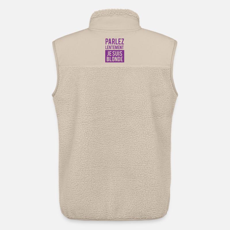 Message de foi en typographie moderne - Veste sans manches sherpa unisexe Stanley/Stella - beige