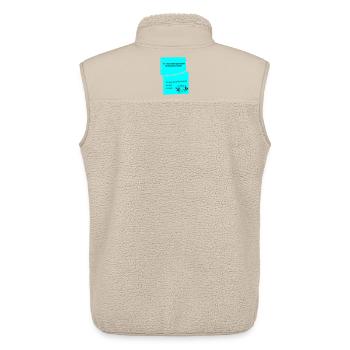 Citation Humoristique Matinales d'un râleur - Veste sans manches sherpa unisexe Stanley/Stella - beige - Dos - AI Model Male 178 light (178cm)