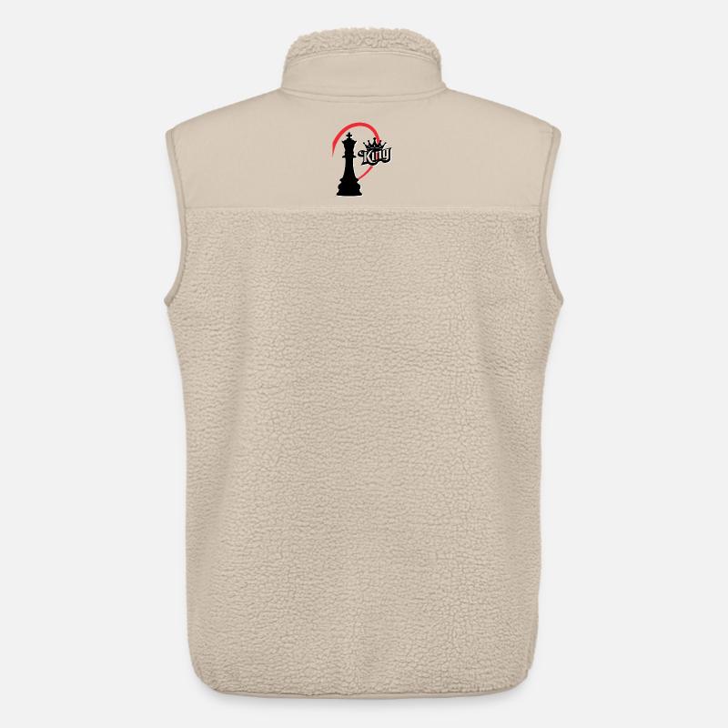 Schachkönig rechte Hälfte - Unisex Sherpaweste von Stanley/Stella - Beige