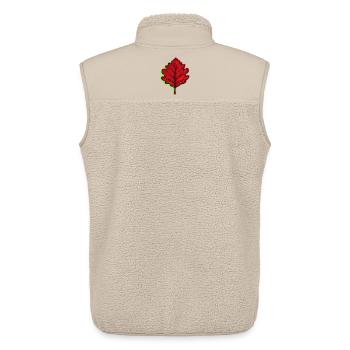 🍁 Anpassbares Herbstblatt. Deine Farben, dein Stil - Unisex Sherpaweste von Stanley/Stella - Beige - Hinten - AI Model Male 178 light (178cm)