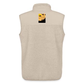 Silhouette d’Halloween par Moon - Veste sans manches sherpa unisexe Stanley/Stella - beige - Dos - AI Model Male 178 light (178cm)
