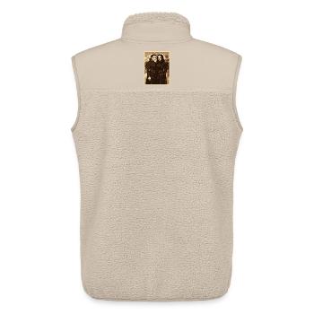 Two women in the rain vintage style - Unisex Sherpa Gilet by Stanley/Stella - beige - Back - AI Model Male 178 light (178cm)