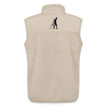 Ombre et corps connecté momie - Veste sans manches sherpa unisexe Stanley/Stella - beige - Dos - AI Model Male 178 light (178cm)