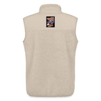 Évasion du lundi alimentée par la caféine - Veste sans manches sherpa unisexe Stanley/Stella - beige - Dos - AI Model Male 178 light (178cm)