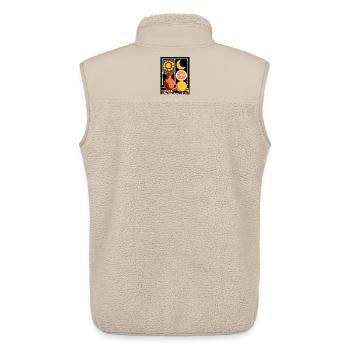 Sunflower Citrus Moon - Unisex Sherpa Gilet by Stanley/Stella - beige - Back - AI Model Male 178 light (178cm)