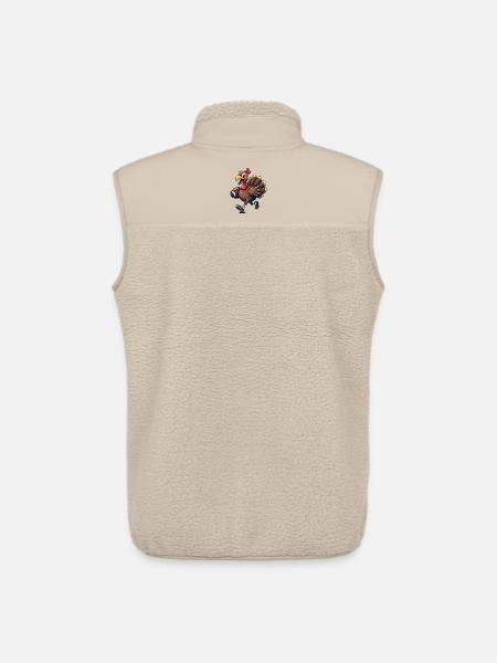 Thanksgiving Football Turkey - Unisex Sherpa Gilet by Stanley/Stella - beige
