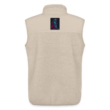 Samurai im Schatten - Unisex Sherpaweste von Stanley/Stella - Beige - Hinten - AI Model Male 178 light (178cm)