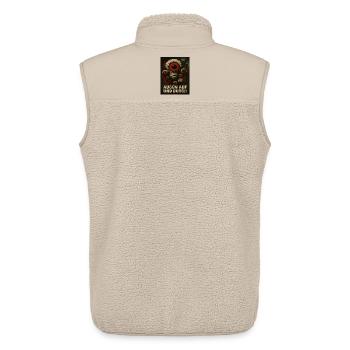 Augen Auf Und Durch Monster - Unisex Sherpaweste von Stanley/Stella - Beige - Hinten - AI Model Male 178 light (178cm)