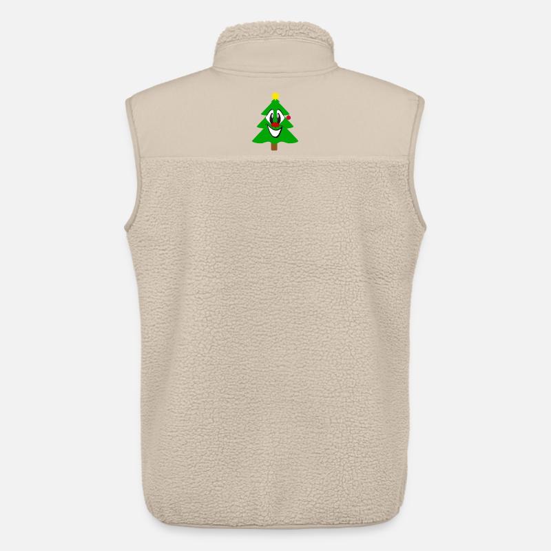 Lachender Weihnachtsbaum Cartoon - Unisex Sherpaweste von Stanley/Stella - Beige