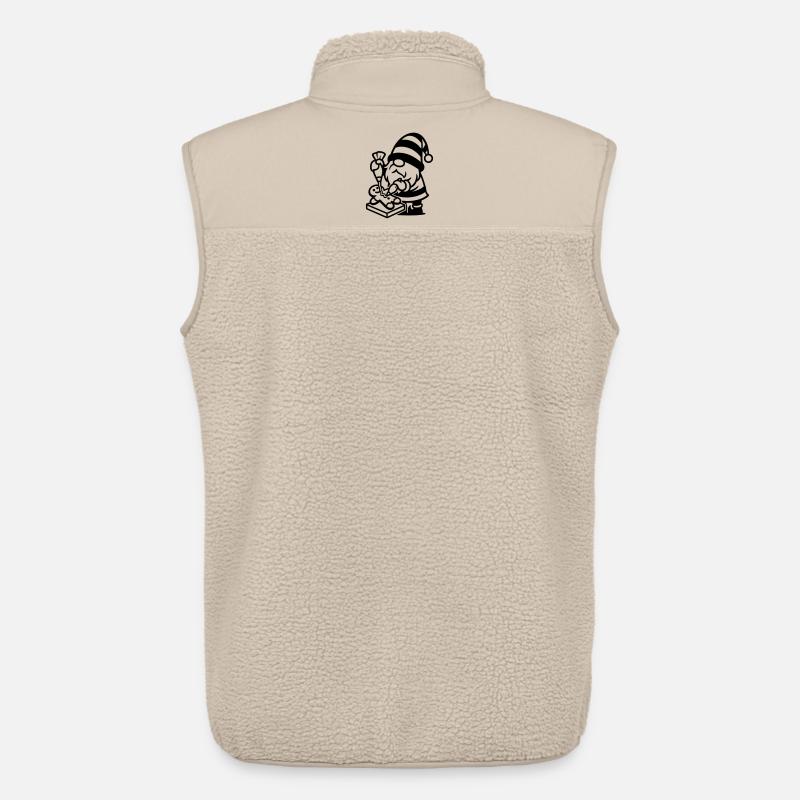 Gingerbread Baking Gnome - Unisex Sherpa Gilet by Stanley/Stella - beige