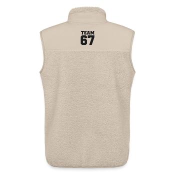 Team 67 - Veste sans manches sherpa unisexe Stanley/Stella - beige - Dos - AI Model Male 178 light (178cm)