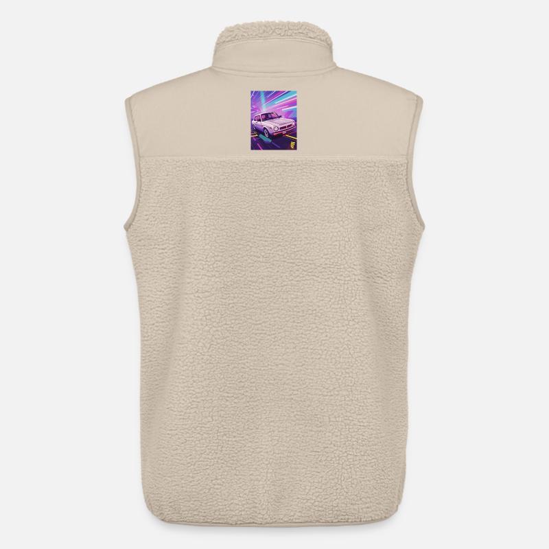 Synthwave Auto im Retro-Stil - Unisex Sherpaweste von Stanley/Stella - Beige