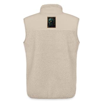 Crâne de fenêtre en verre - Veste sans manches sherpa unisexe Stanley/Stella - beige - Dos - AI Model Male 178 light (178cm)