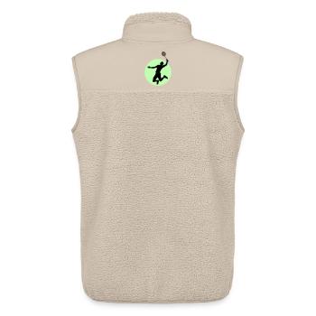 Silhouette du joueur de badminton – Puissance écrasante - Veste sans manches sherpa unisexe Stanley/Stella - beige - Dos - AI Model Male 178 light (178cm)