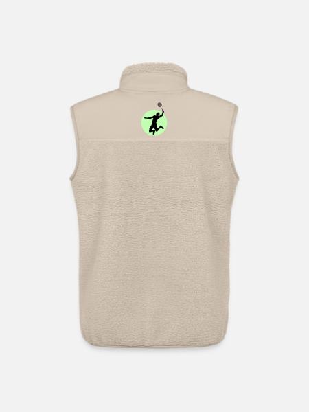 Badminton Player Silhouette – Smash Power - Unisex Sherpa Gilet by Stanley/Stella - beige