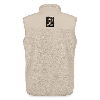 J’espère qu’ils vendront de la bière en enfer – Skull - Veste sans manches sherpa unisexe Stanley/Stella - beige - Dos - AI Model Male 178 light (178cm)