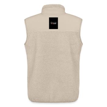 Toi Plus Moi Génial - Veste sans manches sherpa unisexe Stanley/Stella - beige - Dos - AI Model Male 178 light (178cm)