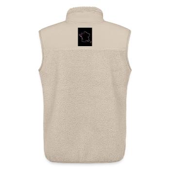 France - Unisex Sherpa Gilet by Stanley/Stella - beige - Back - AI Model Male 178 light (178cm)