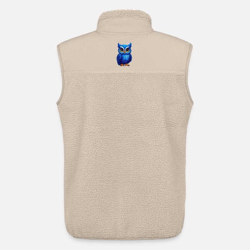 Niedliche blaue Eule - Unisex Sherpaweste von Stanley/Stella - Beige