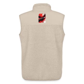 Frenzied Red Black Japan - Unisex Sherpa Gilet by Stanley/Stella - beige - Back - AI Model Male 178 light (178cm)