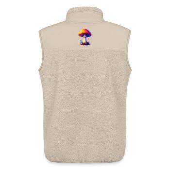 fly agaric - Unisex Sherpa Gilet by Stanley/Stella - beige - Back - AI Model Male 178 light (178cm)