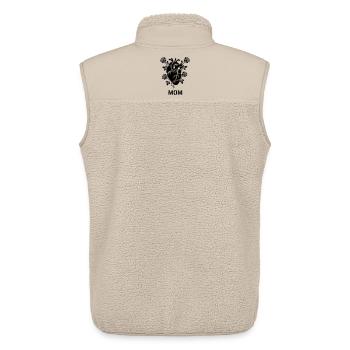 Anatomisches Herz Rosen MOM - Unisex Sherpaweste von Stanley/Stella - Beige - Hinten - AI Model Male 178 light (178cm)