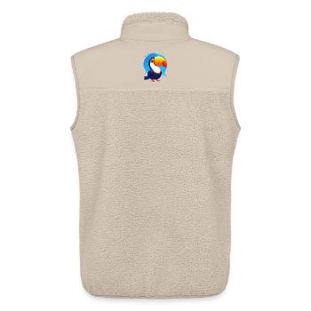 Toucan - Unisex Sherpa Gilet by Stanley/Stella - beige - Back - AI Model Male 178 light (178cm)