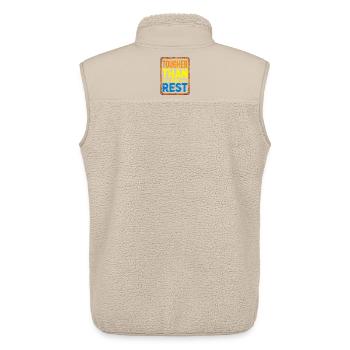 Plus coriace que les autres - Veste sans manches sherpa unisexe Stanley/Stella - beige - Dos - AI Model Male 178 light (178cm)