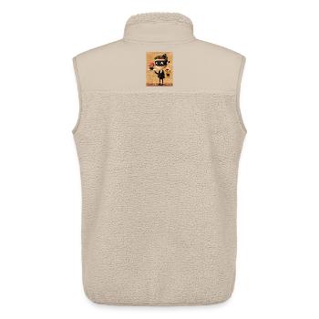 Maskierter Kellner, Gehirngebäck - Unisex Sherpaweste von Stanley/Stella - Beige - Hinten - AI Model Male 178 light (178cm)