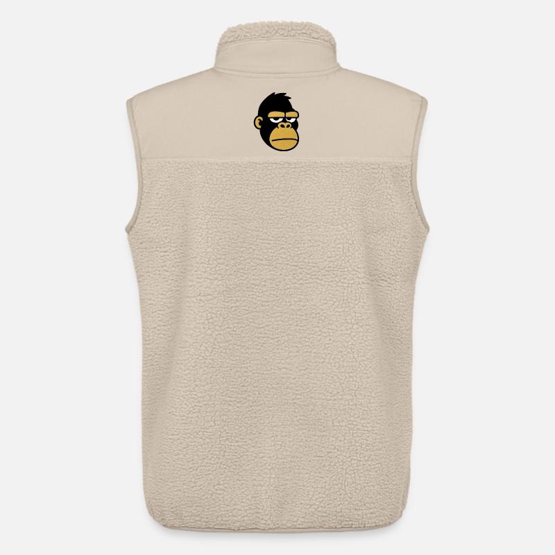 Müder Affenkopf-Cartoon - Unisex Sherpaweste von Stanley/Stella - Beige