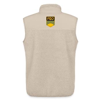 FDJ - Freie Deutsche Jugend (eckig, dreifarbig) - Unisex Sherpaweste von Stanley/Stella - Beige - Hinten - AI Model Male 178 light (178cm)