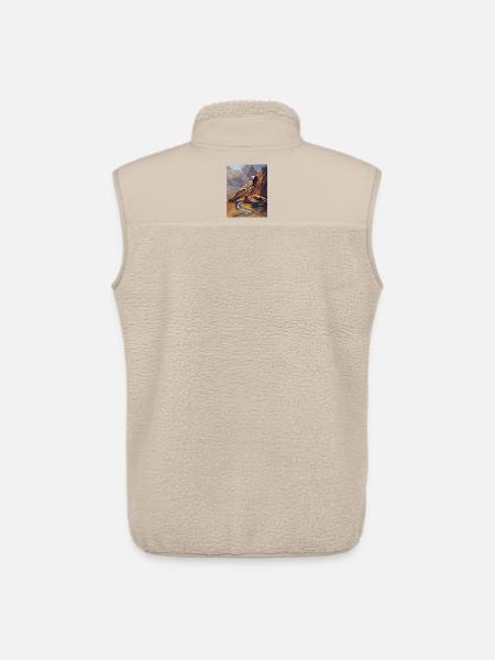 Dragon skeleton in cannon - Unisex Sherpa Gilet by Stanley/Stella - beige