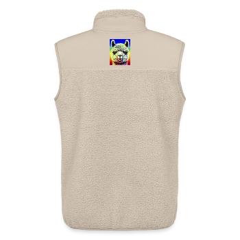 Alpaca - Unisex Sherpa Gilet by Stanley/Stella - beige - Back - AI Model Male 178 light (178cm)