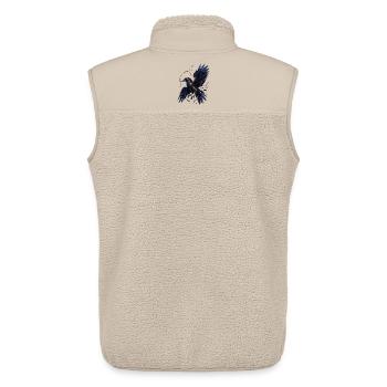 Raven mosaïque nocturne - Veste sans manches sherpa unisexe Stanley/Stella - beige - Dos - AI Model Male 178 light (178cm)