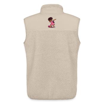 Dabbing ABC-Schützin Afro - Unisex Sherpaweste von Stanley/Stella - Beige - Hinten - AI Model Male 178 light (178cm)