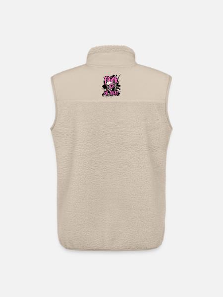Donut au crâne pour Halloween - Veste sans manches sherpa unisexe Stanley/Stella - beige