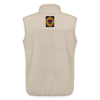 Choose Happy Sonnenblumen Kranz - Unisex Sherpaweste von Stanley/Stella - Beige - Hinten - AI Model Male 178 light (178cm)