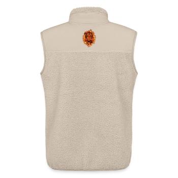 Be Fearless Flame Lion - Unisex Sherpa Gilet by Stanley/Stella - beige - Back - AI Model Male 178 light (178cm)